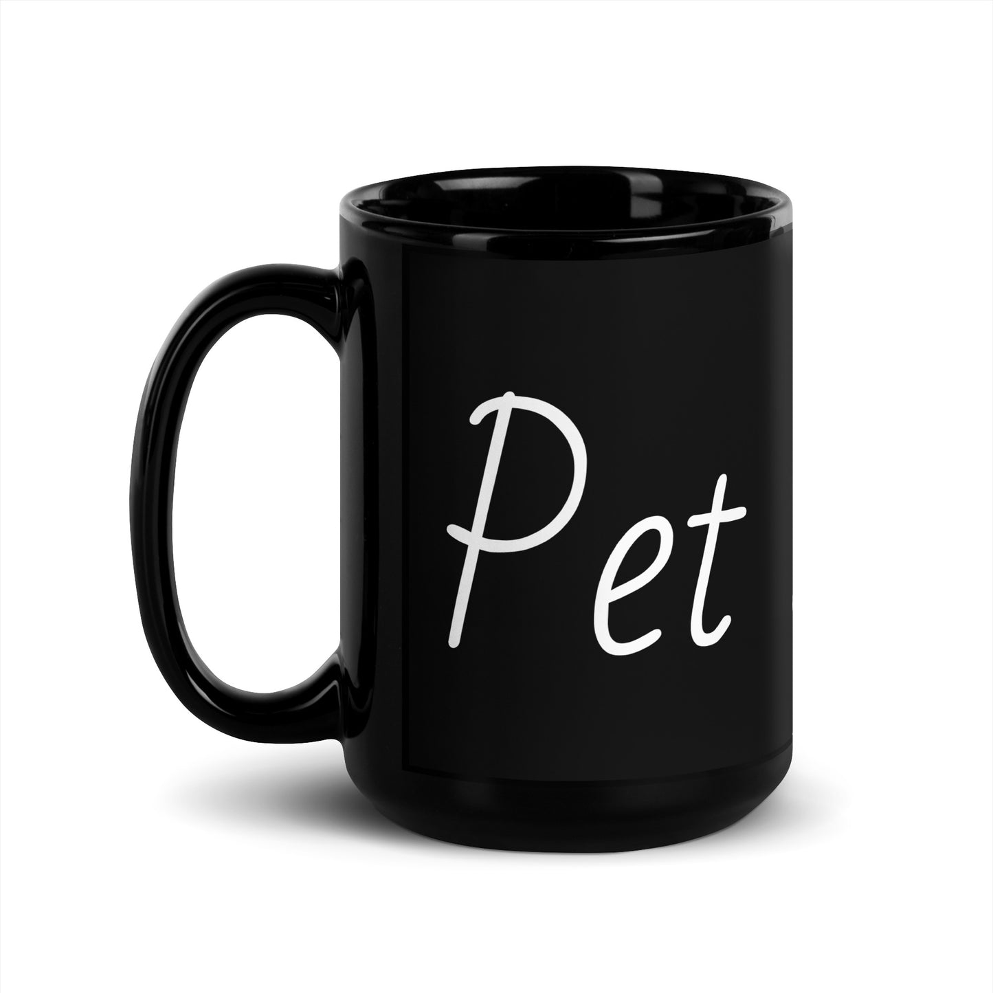 Pet Lovers. Black Glossy Mug